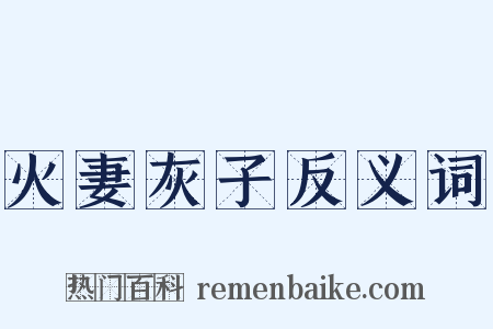 火妻灰子反义词是什么意思的图片